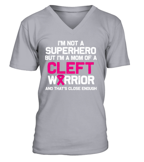Cleft Palate Lip Strength Strong Awareness print V-Neck T-shirt