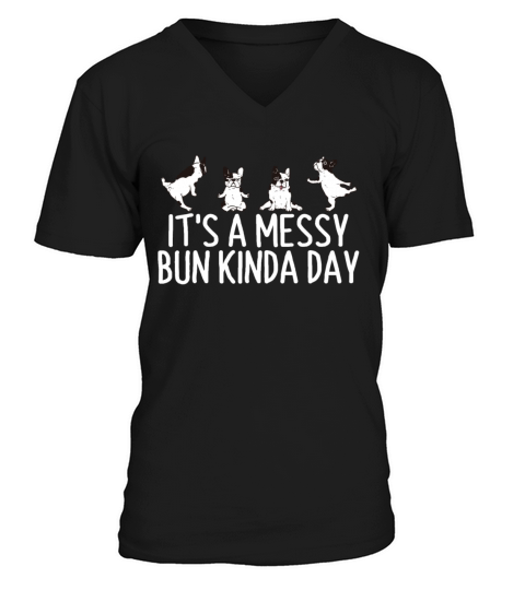 Good Vibes Yoga Quote Its a Messy Bun Kinda Day C V-Neck T-shirt