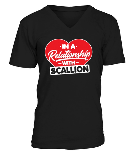 In a Relationship with Scallions Funny Scallion V-Neck T-shirt
