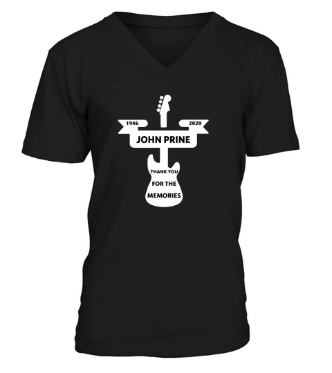 John Prine Thank You For The Memories 2020 V-Neck T-shirt