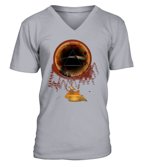 Prism Dark Side Of The Moon Pink Floyd 1965 London English Rock Band Fans V-Neck T-shirt