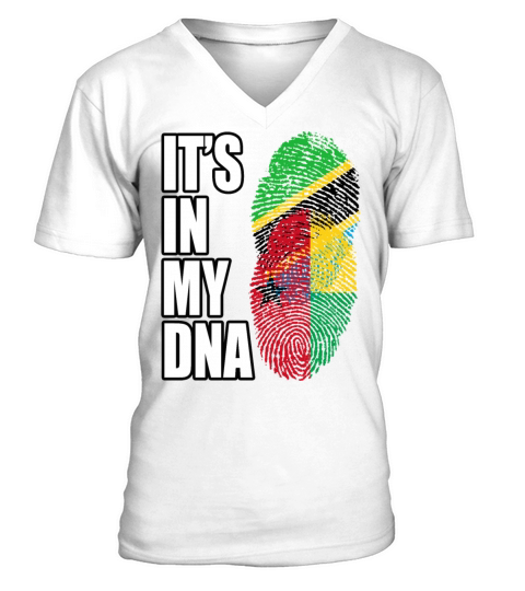 Tanzanian And Bissau Guinean Vintage Heritage DNA V-Neck T-shirt