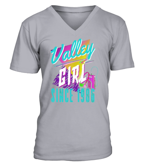 Valley Girl 80s Throwback T-Shirt - Funny 1986 Birthday Tee V-Neck T-shirt