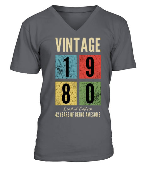 vintage 1980 Limited Edition V-Neck T-shirt