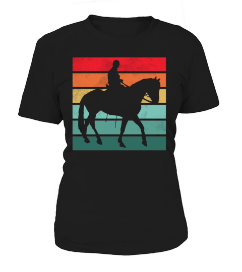 Girls Horse Riding Shirt Vintage Retro Women's T-Shirt