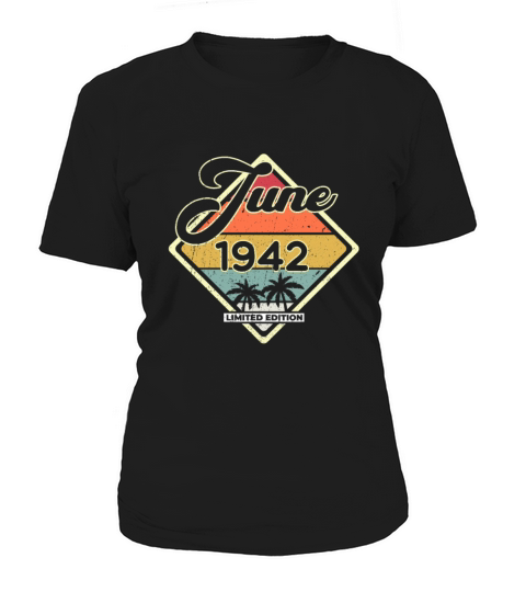 Vintage 80th Birthday June 1942 Sports Gift Women's T-Shirt