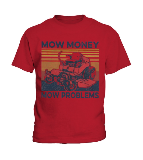 Mow money mow problems vintage Kids T-Shirt