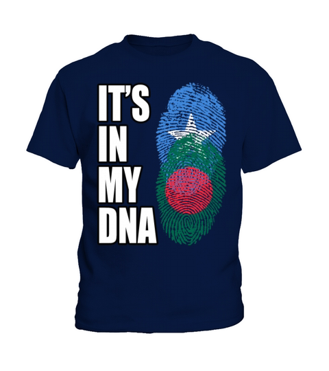 Somali And Bangladeshi Vintage Heritage DNA Flag Kids T-Shirt