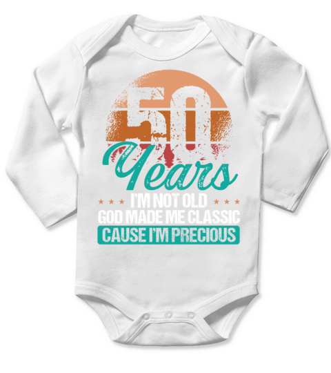 50th Birthday Idea for Her 50 years old for Mom Long Sleeve Baby One-Piece