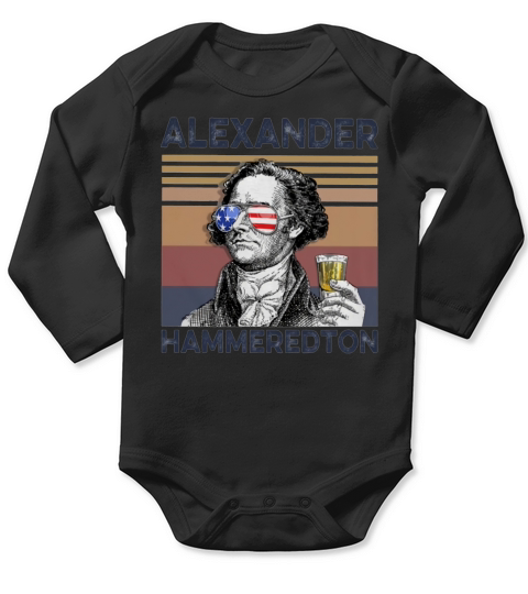 Alexander Hammerstone Drink Beer the 4th of July vintage shirtn Long Sleeve Baby One-Piece