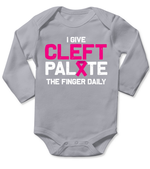 Cleft Palate Lip Living Strong Awareness design Long Sleeve Baby One-Piece