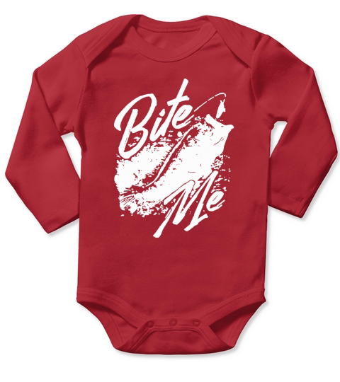 FISHING BITE ME SHIRT T-Shirt Long Sleeve Baby One-Piece