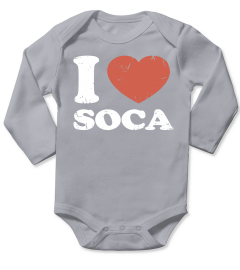 I Love Soca Frontside Long Sleeve Baby One-Piece