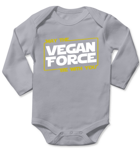 May the Vegan Force be with you201741150438 Long Sleeve Baby One-Piece