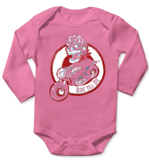 Motorrad ride till die Long Sleeve Baby One-Piece