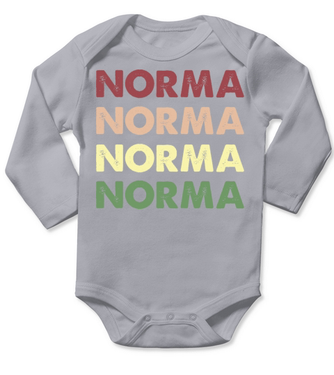 Norma Shirt - Funny Personalized Name Norma Long Sleeve Baby One-Piece