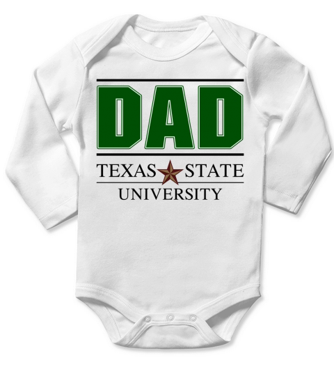 Texas State University Proud Dad Parents Day 2020 Long Sleeve Baby One-Piece