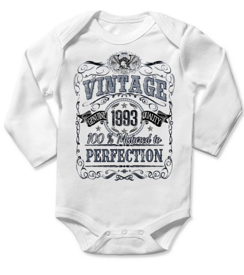Vinage 1993 birthday year of birth 1993 gift Long Sleeve Baby One-Piece