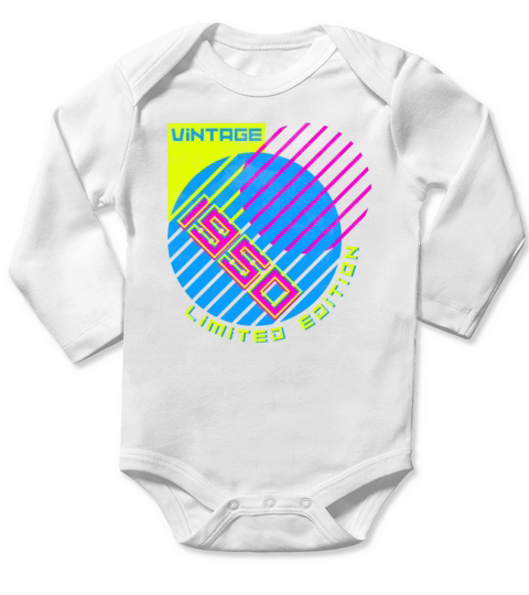 Vintage 1950 Vintage Retro Birthday Long Sleeve Baby One-Piece