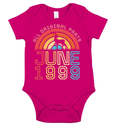 Birth Month June 1999 Short Sleeve Baby One-Piece
