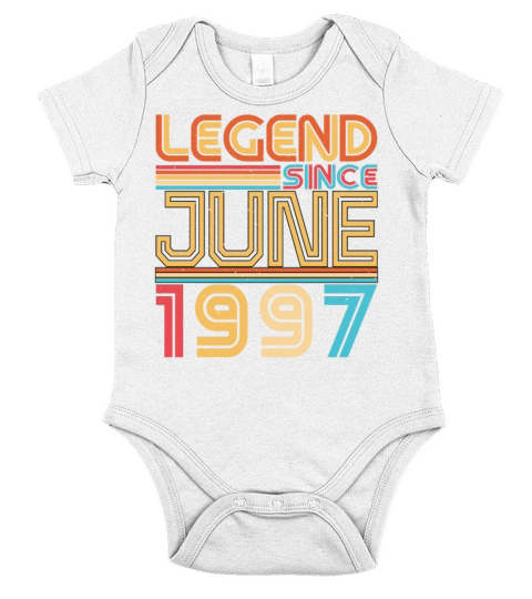 Birthday Greeting 1997 June Short Sleeve Baby One-Piece
