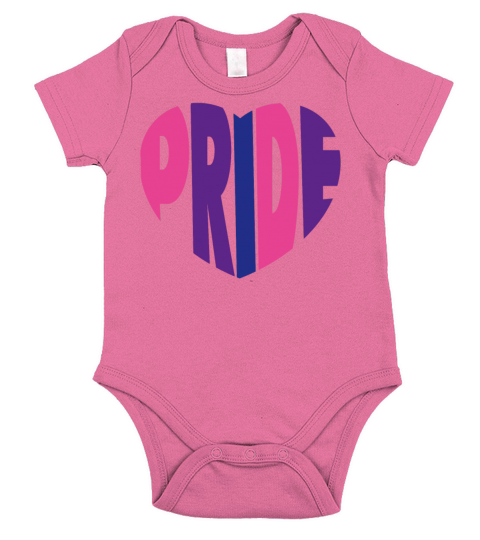 Bisexual Bi Pride Flag Heart Pride Short Sleeve Baby One-Piece