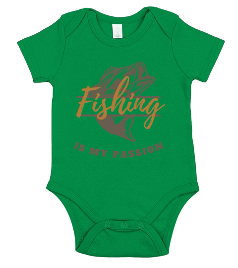 Fishing Is My Passion Gifts For Fisherman Short Sleeve Baby One-Piece