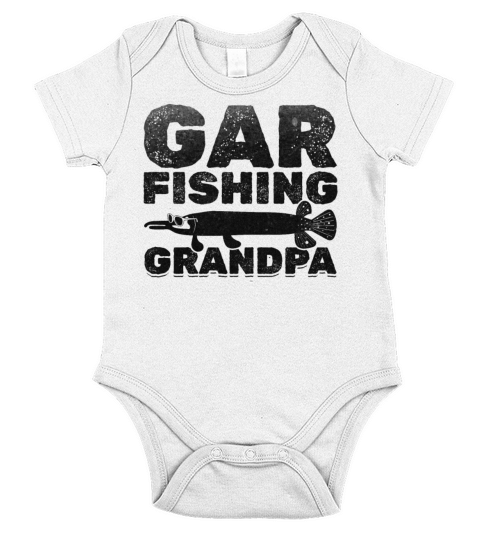 Gar Fishing Grandpa Garfishing Grandpa Garfish Short Sleeve Baby One-Piece