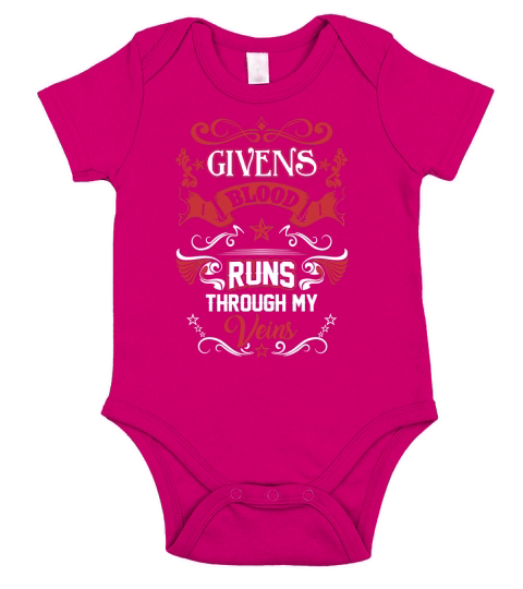 GIVENS BLOOD RUNS THROUGH MY VEINS Short Sleeve Baby One-Piece