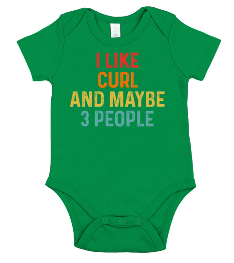I Like Curl And Maybe 3 People Retro Vintage Short Sleeve Baby One-Piece