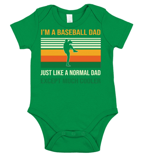 Im a Baseball Dad Like a normal except much Short Sleeve Baby One-Piece