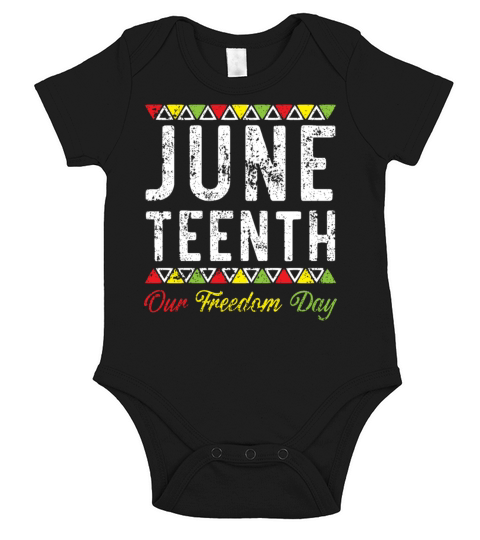Juneteenth Our Freedom Day Afrocentric Black Pride Short Sleeve Baby One-Piece