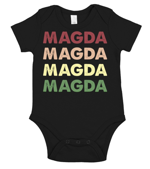 Magda Shirt - Funny Personalized Name Magda Short Sleeve Baby One-Piece