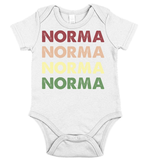 Norma Shirt - Funny Personalized Name Norma Short Sleeve Baby One-Piece