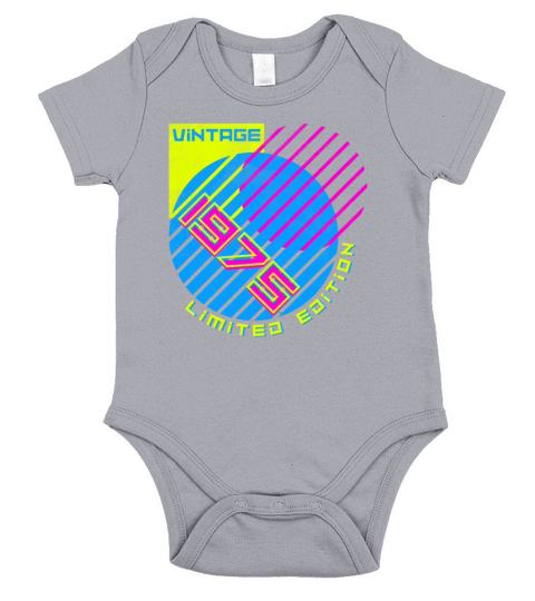 Vintage 1975 Vintage Retro Birthday Short Sleeve Baby One-Piece