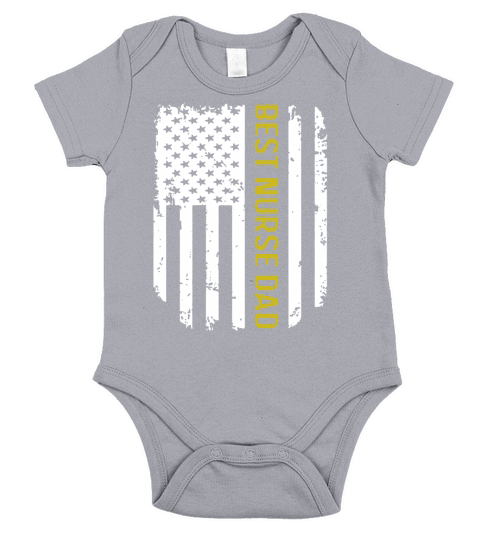 Vintage American Flag Proud Best Nurse Dad shirt Short Sleeve Baby One-Piece