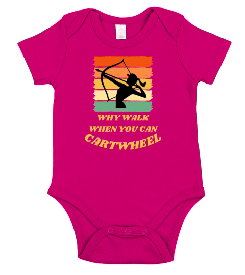Why Walk When You Can Cartwheel Short Sleeve Baby One-Piece