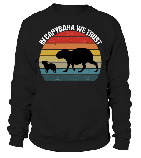 In Capybara We Trust Funny Vintage Capybara Gift Sweatshirt Unisex