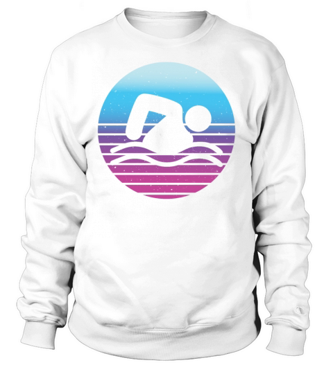 Retro Vintage Swimmer Swimming Sweatshirt Unisex