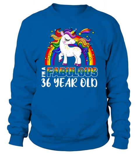 Unicorn Age 36 Years Gay Pride LGBT Pride Month Sweatshirt Unisex