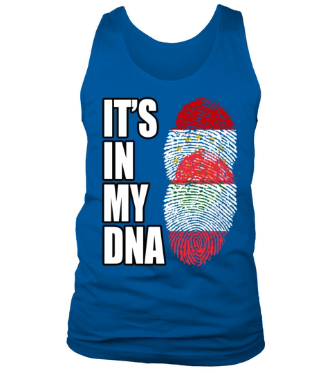 Tajikistani And Austrian Vintage Heritage DNA Flag Tank Top Unisex