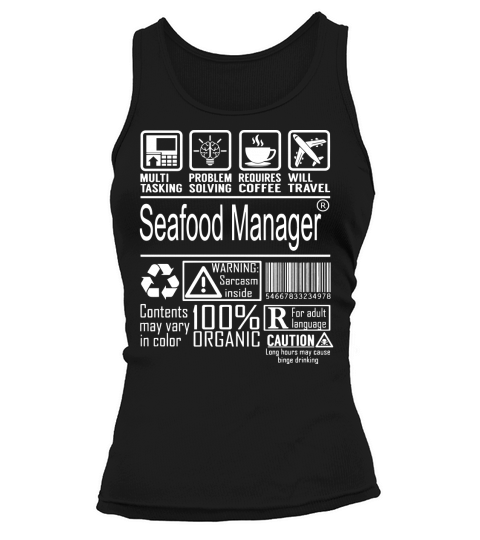 Seafood Manager Multitasking Job Title Shirts Tank top Woman