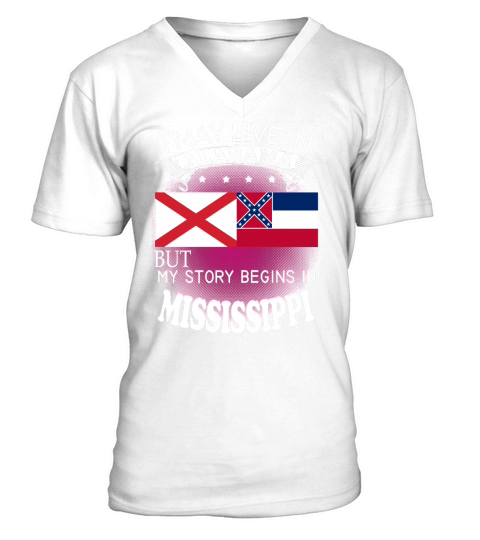 ALABAMA -  MISSISSIPPI V-Neck T-shirt