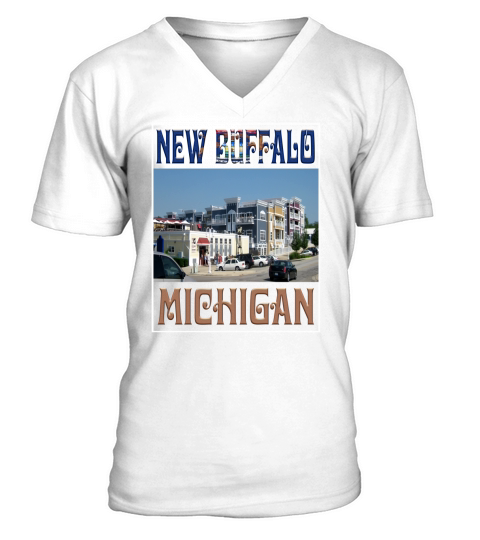 New Buffalo-Michigan V-Neck T-shirt