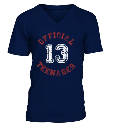 Official 13 Teenager T-Shirt 13th Birthday Tee V-Neck T-shirt