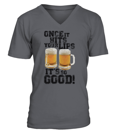Once it hits your lips, its so good! (OLD SCHOOL) - Mens Premium T-Shirt V-Neck T-shirt