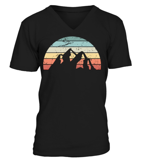 Retro Geology Sunset Vintage Geologist Sunrise V-Neck T-shirt