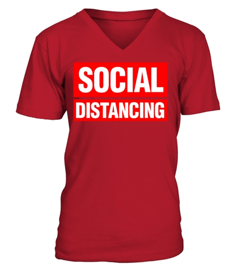 Social Distancing Quote 2020 Introvert Teen Fun V-Neck T-shirt