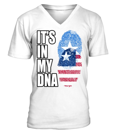 Somali And Liberian Vintage Heritage DNA Flag V-Neck T-shirt