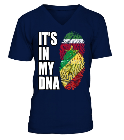 Surinamese And Costa Rican Vintage Heritage DNA Fl V-Neck T-shirt